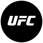 White UFC logo on black background